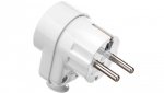Wtyczka 16A 2P+Z z gniazdem 2P+Z 250V 16A biała WT-16U/G