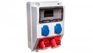 Rozdzielnica budowlana RS-9 9- mod. 2x2P+Z, 16A/5P, 32A/5P, IP44 bez zabezpieczeń 6223-00 