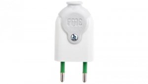 Wtyczka płaska 10A 250V biała FWB 51.220