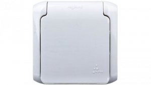 FORIX Gniazdo pojedyncze z/u 16A IP44 z przesłonami szare 782395