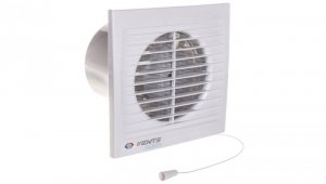 Wentylator osiowy fi 100 230V 5,6W 78m3/h 26dB cichy łożyska kulowe wyłącznik sznurkowy 100SILENTA-SVL