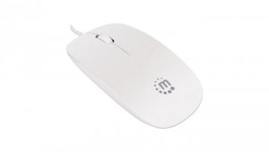Mysz Optyczna USB 1000dpi SuperSlim Biała Manhattan