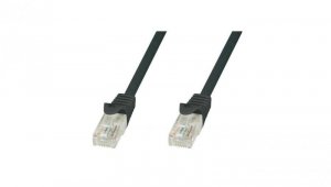 Patch cord Cat5e UTP 0,5m czarny CCA