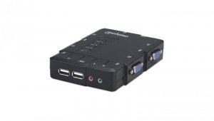 Przełącznik KVM VGA/USB 4x1 4-Portowy z Audio/Mic