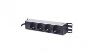 Listwa zasilająca Rack 10, 4 gniazda Schuko