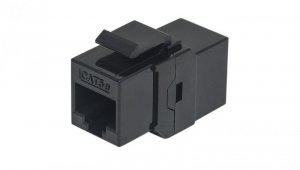 Adapter Łącznik RJ45 UTP Cat5E 8P8C Keystone Czarny 504775