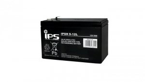 IPSH 9-12L Akumulator AGM 12V 9Ah mocowy, 290W/10min 6-9lat, T2 6,3mm, do UPS