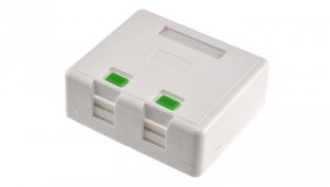 Puszka natynkowa biała na 2 moduły keystone Mediabox