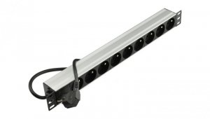 Listwa zasilająca RACK 19 1U 9 gniazd NEKU 1,8m