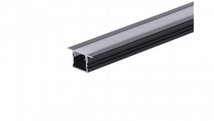 Profil led Standard Plus 2m czarny z osłoną mleczną MLF