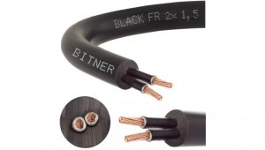 Przewód sterowniczy prądowy BiT 500 Black FR 300/500V 2x1,5 linka do ziemi Bitner /100m/