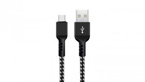 Kabel USB C Maclean, wspierający Fast Charge, przesył danych, 2.4A, 5V/2.4A, czarny, dł. 2m, MCE482