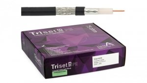Przewód koncentryczny antenowy żelowany 75ohm TRISET-113 1,13/4,8/6,8 Cu ekran 80 Triset /100m/