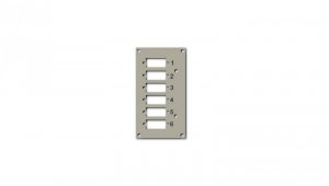 Panel przedni do przełącznicy EFB 53705.1V3 na 6 adapterów