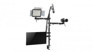 Uchwyt na monitor mikrofon kamerę i naświetlacz All-In-One Studio NanoRS, YouTube, 17-32, max. 9kg, RS164