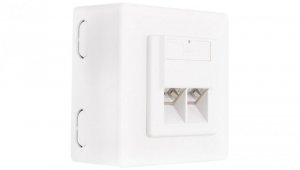 Gniazdo komputerowe 2xRJ45 kat.6 ekranowane FTP natynkowe-podtynkowe NEKU