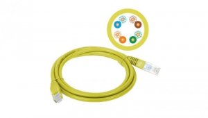 Patchcord UTP A-LAN KKU5ZOL3 (RJ45 - RJ45 3m UTP kat. 5e kolor żółty)