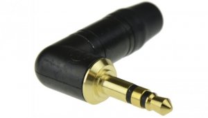 NEUTRIK Wtyk kątowy Audio AUX mini Jack 3,5mm Stereo na kabel do 4,5mm pozłacany czarny NTP3RC-B
