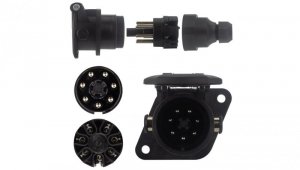 Gniazdo naczepowe do systemu EBS/ABS 7-pin 24V skręcane
