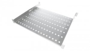 Półka stała 19 1U głęb. 650mm, kolor szara, 4 punkty mocowania SA-P-19-1U-650-4-S