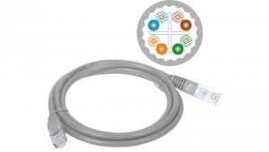 Patch-cord U/UTP kat.6A LSOH 7.0m szary KKU6ASZA7.0