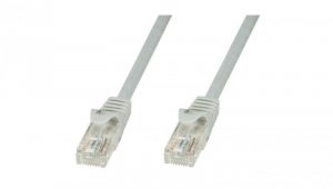 Patch cord Cat6 UTP 0,25m szary CCA