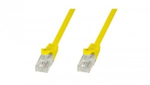 Patch cord Cat5e UTP 10m żółty CCA