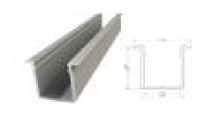 Wpuszczany profil ALU anoda srebrny 15x16mm 3000mm GROOVE anoda silver
