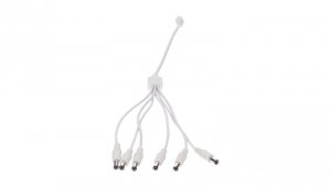Rozgałęźnik DC 5.5X2.1 6W-1G biały 32cm 22/20awg