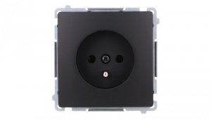Simon Basic Gniazdo wtyczkowe z uziemieniem (moduł) 16A, 250V, zaciski śrubowe czarny BMGZ1.01/49