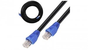 Patchcord zewnętrzny linka UTP kat.6 podwójna powłoka PVC+PE /40m/ czarny
