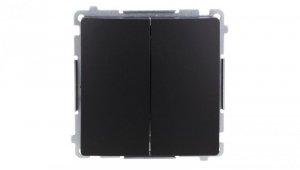 Simon Basic Łącznik świecznikowy z podświetleniem LED (moduł) 10AX, 250V, szybkozłącza, czarny BMW5L.01/49