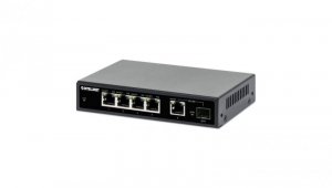 Switch Gigabit 4x RJ45 PoE+, 1x RJ45 Uplink, 1x slot SFP