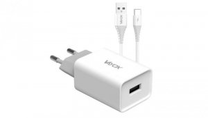 Ładowarka sieciowa 2x USB 5V 2.1A + kabel usb typ C 1m VA0052C Vayox