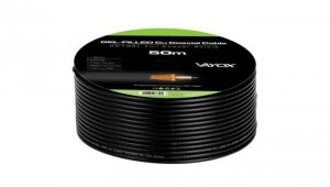 Przewód koncentryczny 1.02 Cu + 32x0.12mm Cu CC1-50GEL czarny Vayox 50m