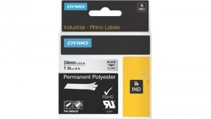 Taśma DYMO IND poliestrowa trwała 24mm x 5,5m (przezroczysta / czarny nadruk) RHINO Industrial 1805433 ORYGINALNA