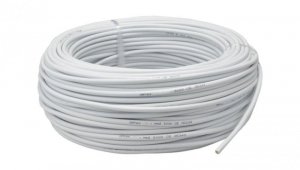 Przewód prądowy H03VV-F / OMY 300V 2x1 biały linka Elektrokabel 25m
