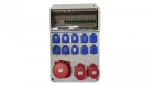 Rozdzielnica elektryczna CEE 63A 32A 16A 10x230V FI