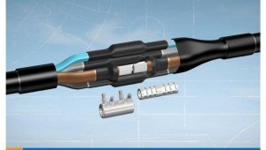Mufa przelotowa 1kV dla kabla 4-żyłowego ze złączkami śrubowymi LJSB-4X150-240-PL03 - TE Raychem
