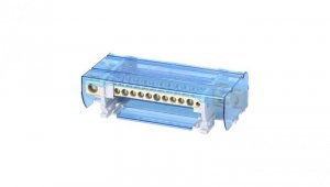 Blok rozdzielczy modułowy Listwa łączeniowa 4x12 160A na szynę DIN TH35 4x (1x 10-50mm2 + 3x 10-35mm2 + 7x 2,5-25mm2 + 1x 2,5-6m