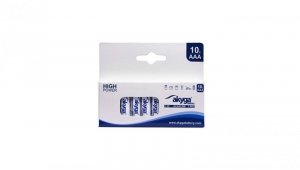 Bateria alkaliczna Akyga AKY1970 AAA LR03 Zn-MnO2, 1.5V/1300mAh 10szt/kartonik