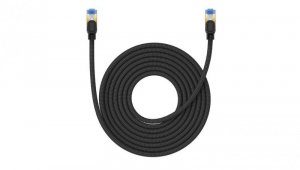Baseus szybki kabel internetowy RJ45 cat.7 10Gbps 8m pleciony czarny