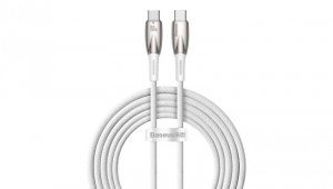 Kabel Baseus CADH000802 USB-C - USB-C PD 100W 5A 480Mb/s 2m - biały