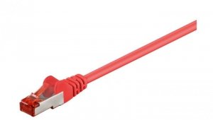 CAT 6 Kabel łączący, S/FTP (PiMF), Czerwony - Długość kabla 3 m