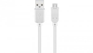 Kabel USB 2.0 Hi-Speed, Biały - Długość kabla 3 m