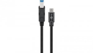 Kabel USB 3.0 USB-C™ na B, czarny - Długość kabla 1 m