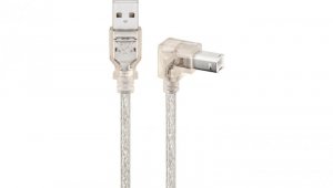 Kabel USB 2.0 Hi-Speed 90, Przezroczysty - Długość kabla 0.5 m