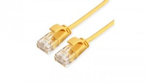 ROLINE UTP Data Center Patchkabel Cat.6A (Class EA), LSOH, extra dun, geel, 1 m