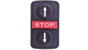 Napęd przycisku podwójny czarny /STRZAŁKA GÓRA-DÓŁ/STOP/ z samopowrotem ZB5AA72124