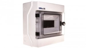 Rozdzielnica hermetyczna modułowa (500V AC ,1000V DC) 1x8 natynkowa IP65 RH-8/Z (z zamkiem) 36.9